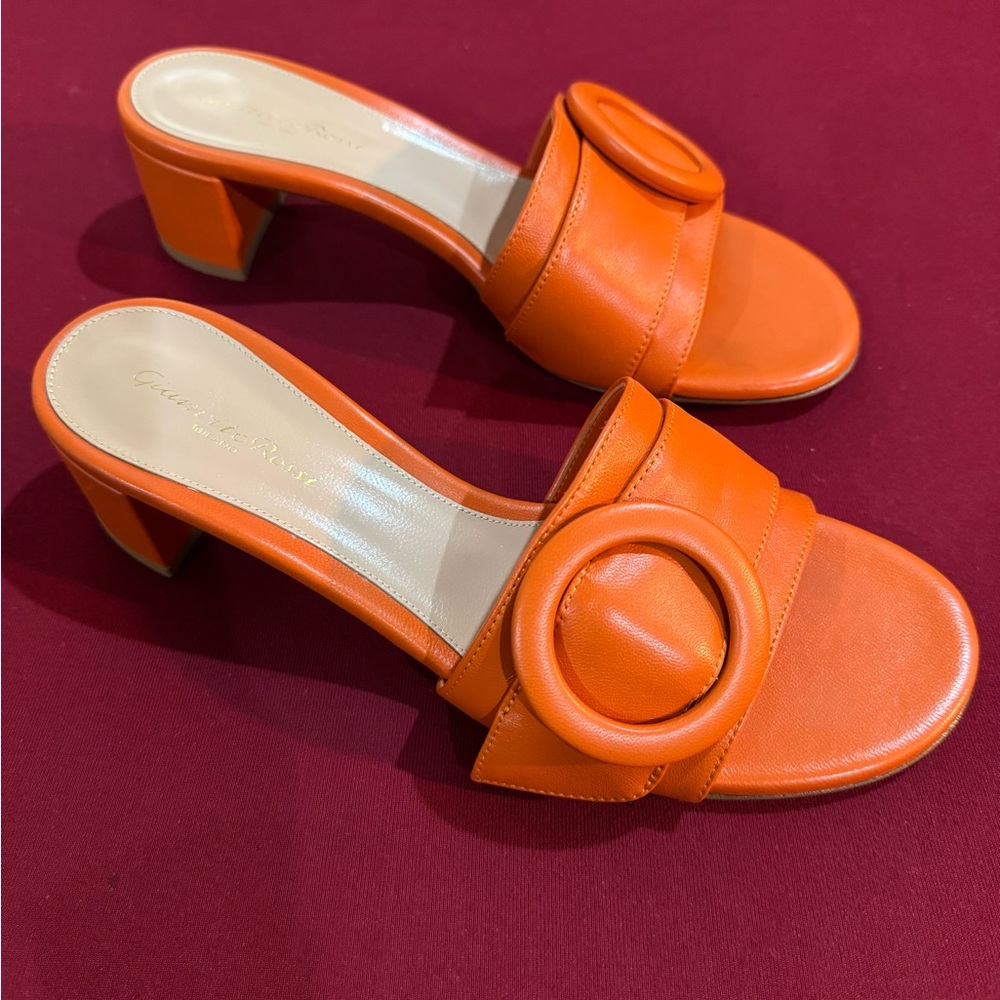 Gianvito Rossi Orange Heeled Sandals